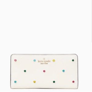 kate spade // Darcy Festive Jewel Studded Large Bifold Wallet